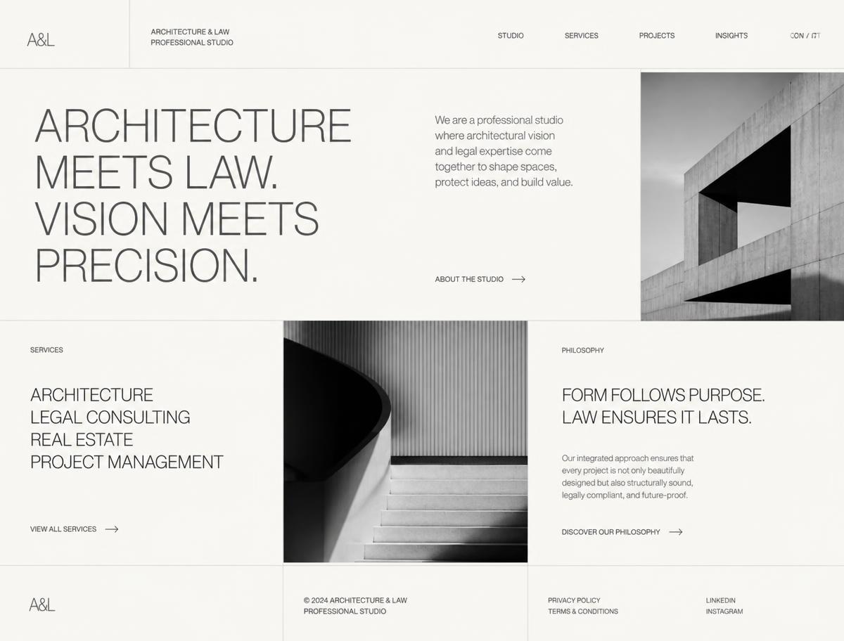 Concept de web para Studio Forma, categoría Profesionales